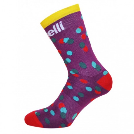 CALEIDO DOTS PURPLE SOCKS